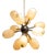 Sputnik Star Chandelier in Brass and Glass For Sale
