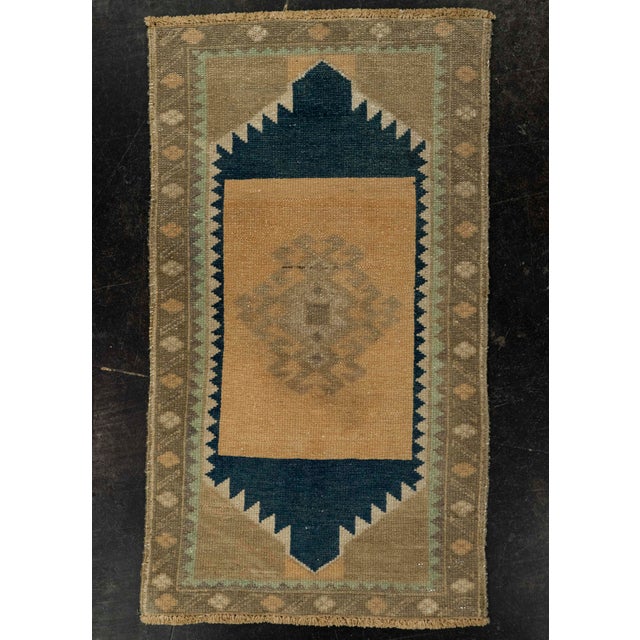 Brown Turkish Mini Rug Oriental Hand Knotted Vintage Rug 1'6" x 2'9" #21219 For Sale - Image 8 of 8