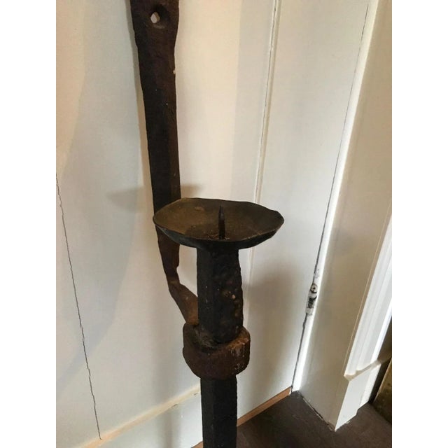 Brutalist Vintage Brutalist Iron Cast Candle, 1960s For Sale - Image 3 of 7
