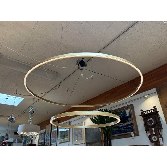 Double Ring Pendant Lighting For Sale - Image 11 of 12