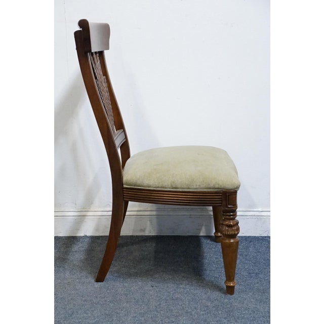 Thomasville Furniture Solid Cherry Contemporary Traditional Style Wheat Back Dining Side Chair 19242 For Sale - Image 9 of 9