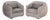 Modern Style Gray Suede Tub Chairs, Pair For Sale