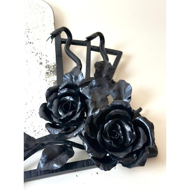 Art Deco French Wrought Iron Mirror in the Manner of Zadounaïsky, 1930s For Sale - Image 4 of 18