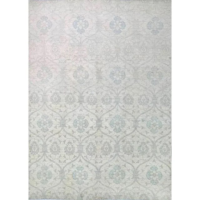 Handwoven Oushak Style Area Rug 8’10” X 12’2″ For Sale - Image 12 of 12