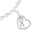 Contemporary .925 Sterling Silver 1/4 Cttw Diamond-Accented Heart and Ribbon Charm 7" Link Chain Bracelet (H-I Color, I1-I2 Clarity) For Sale - Image 3 of 6