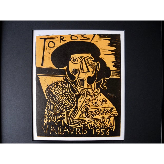 Mid-Century Expressionist Lithograph of a Woodcut by Pablo