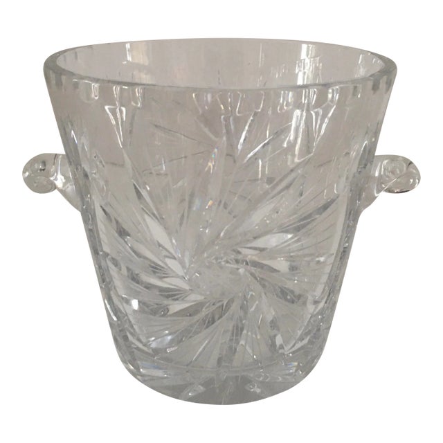 Vintage Cut Crystal Ice Bucket For Sale