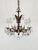 1950s Vintage Overflowing Dark Patina Ornate Bronze Cut Lead Glass Crystal Chandelier For Sale - Image 5 of 17