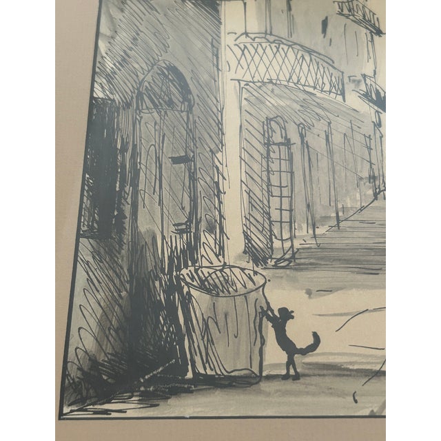 Paint 1960s Vintage New Orleans Watercolor Street Scenes - Tom Lane, Streetcar Named Desire For Sale - Image 7 of 9