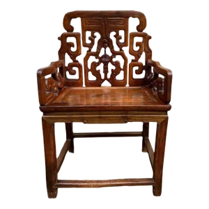 19th Century Antique Hardwood Chinoiserie Style Armchair
