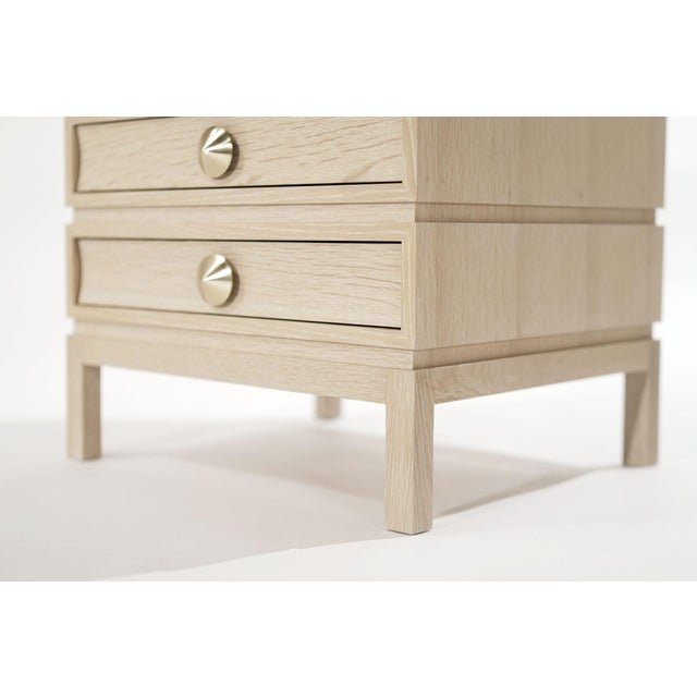 Stacked Bedside Tables in Limed Oak For Sale - Image 10 of 13