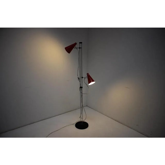 Red Red Floor Lamp attributed to Lidokov, 1960s For Sale - Image 8 of 10