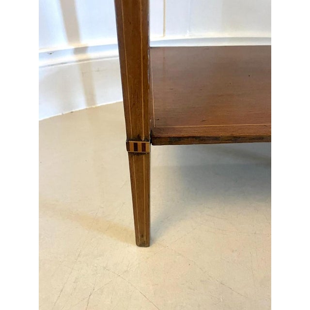 Antique Edwardian Mahogany Inlaid Lamp Table, 1900 For Sale - Image 14 of 15