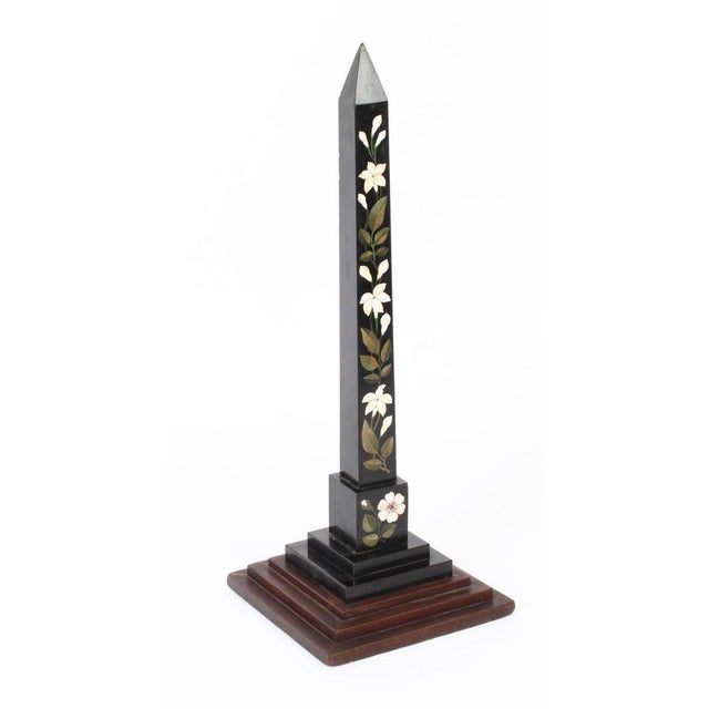 19th Century Victorian Pietra Dura Marble Obelisk For Sale - Image 9 of 10