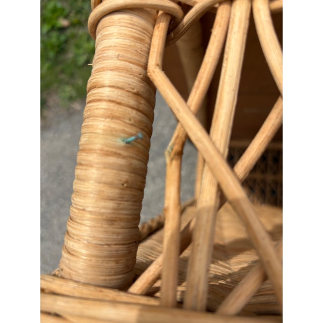 Vintage Lloyd Flanders Woven Wicker Coffee Table For Sale - Image 10 of 14