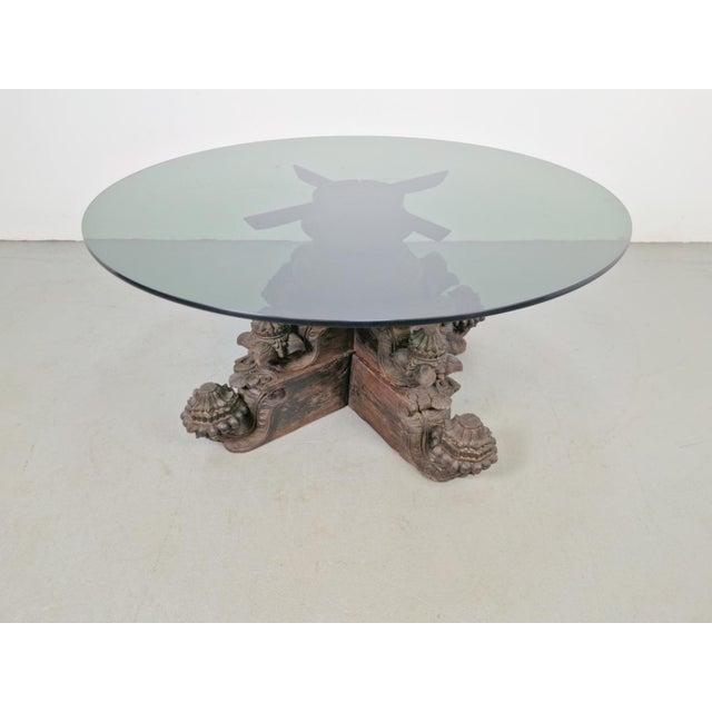 Anglo-Indian Hand-Carved Hardwood and Glass Coffee Table, 1890s For Sale - Image 14 of 18