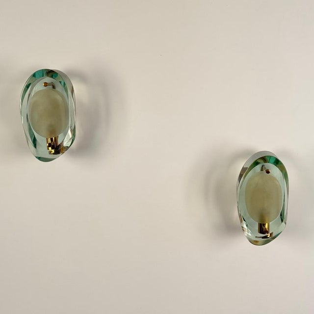 Brass Model 2093 Wall Lights attributed to Max Ingrand for Fontana Arte, 1960s, Set of 2 For Sale - Image 12 of 18