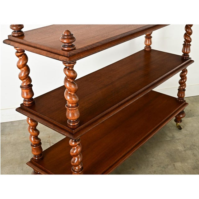 19th Century English 19th Century Oak Butler’s Trolley For Sale - Image 5 of 9