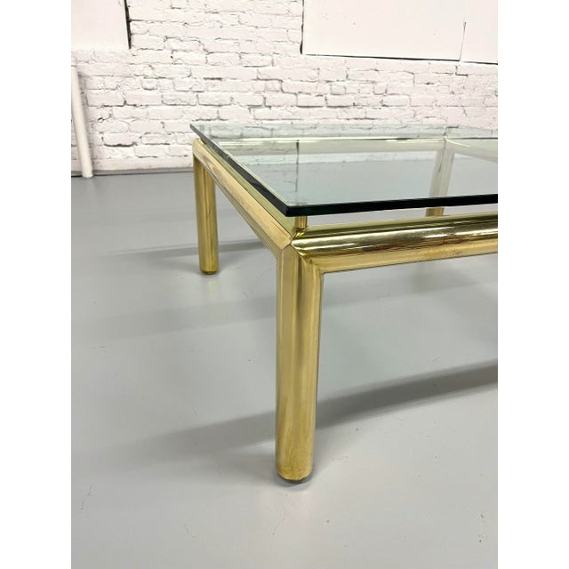 Metal Mid-Century Tubular Brass Coffee Table For Sale - Image 7 of 12
