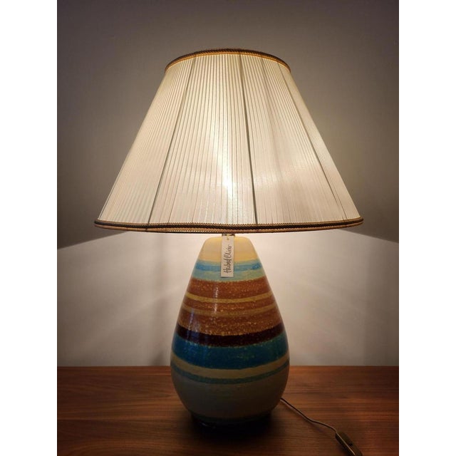 Ceramic Lamp with Côte d'Azur France Decor by Hubert Olivier, 1990s For Sale - Image 9 of 18