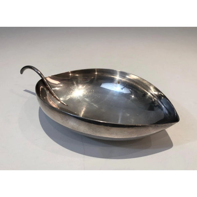 1930s Christofle, Gallia, Silver Plated Leaf Vide-Poche, French, Circa 1930 For Sale - Image 5 of 13