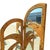 Mid-Century Modern 1950s Restored 3-Panel Art Deco Palm Frond Design Rattan Mirror Folding Screen For Sale - Image 3 of 8