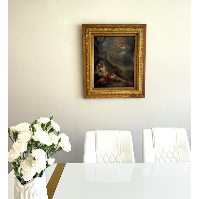 Late 17th Century European Baroque Oil Painting of Goddess and Cherub, Framed For Sale In Jacksonville, FL - Image 6 of 18