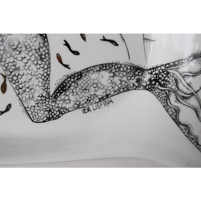 Water 2009 Plate in Painted Porcelain by Ieva Liepina For Sale - Image 4 of 7