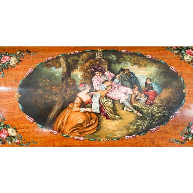 Antique English Late Victorian Sheraton Revival Satin Wood Bureau, 19th Century For Sale - Image 6 of 18