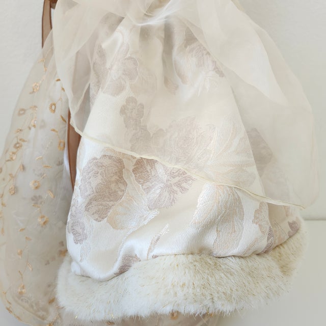 Final Clearance Italian Christmas Angel 31" in Heavenly Regalia Vintage For Sale - Image 15 of 17