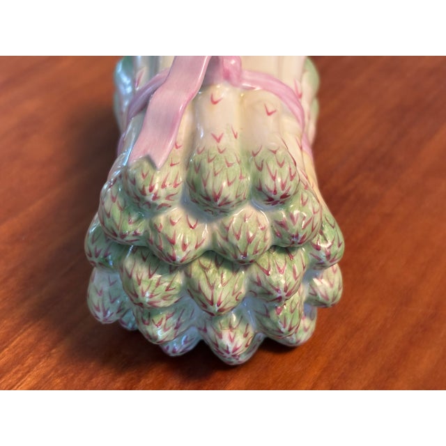 Herend 1970s Herend Asparagus Box With Pink Ribbon For Sale - Image 4 of 5