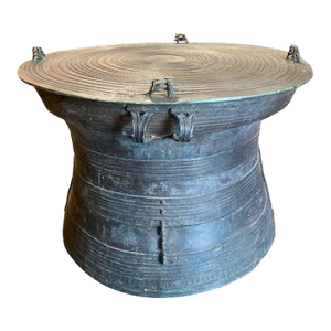Vintage Thai Bronze Rain Drum Table
