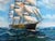 K.Dossi Original Sailing Ship Oil Painting, Nautical Seascape Unique Shell Decor For Sale - Image 11 of 11