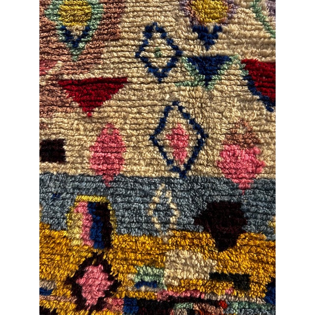 Rococo Vintage Moroccan Berber Wool Rug, 1990 For Sale - Image 3 of 11