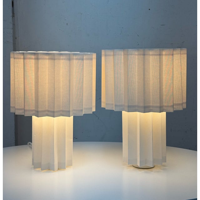 Folkform for Örsjö Plissé Table Lamps, Pair For Sale - Image 14 of 14