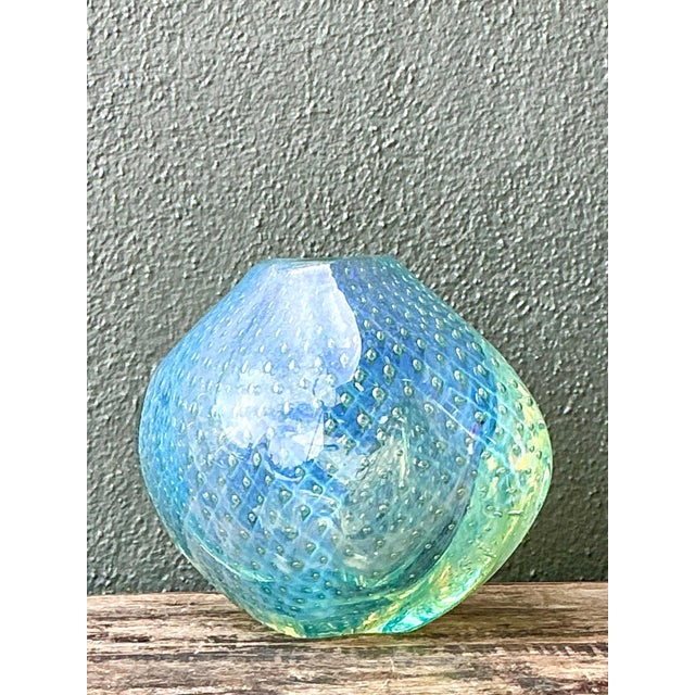 Late 20th Century Vintage Italian Art Glass Vase For Sale - Image 5 of 12