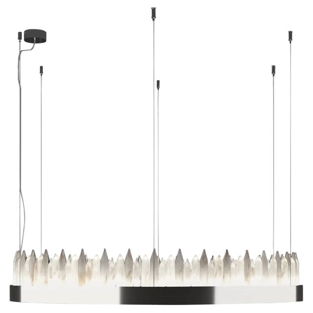 Urano Shiny Silver 120 Pendant Light 3 by Alabastro Italiano For Sale