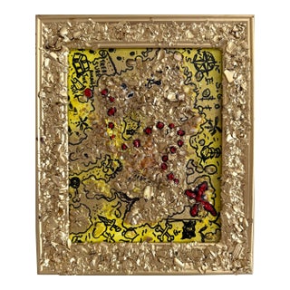 Serg Graff "The Pirate Gold Map Original Mixed Media Shell Painting Treasure Art For Sale