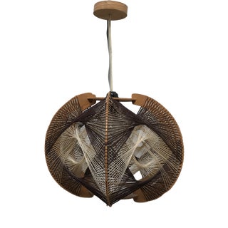 Woven Ceiling Lamp, 1970s For Sale