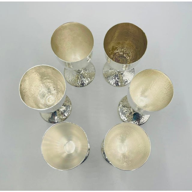 1980s Emilia Castillo “Musical” Silver Plated Goblets - Set of 6 For Sale - Image 18 of 18