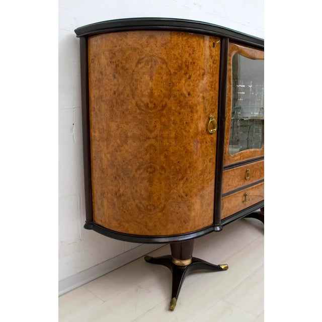 Italian Mahogany and Burr Walnut Sideboard / Bar from La Permanente Mobili Cantù, 1950s For Sale - Image 9 of 17