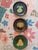 A Set of 3 Vintage 90's Studio Pottery Decorative Plates featuring a different Fruit motif on each Made by R. Wood Pottery...
