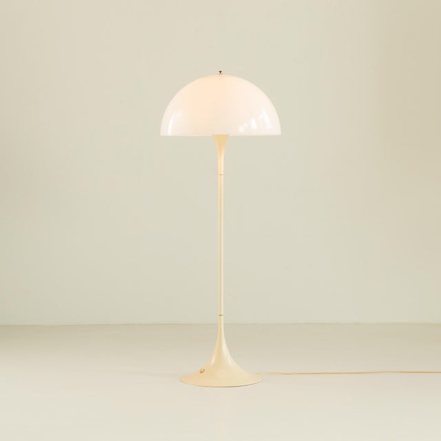 The panthella floor lamp is an iconic design by verner panton from 1971 for louis poulsen, one of denmark's most renowned...