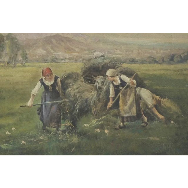 2000 - 2009 Emilio Pergola, Country Landscape, Italy, Oil on Canvas, Framed For Sale - Image 5 of 7