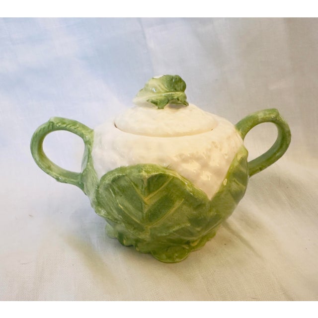 Fitz & Floyd Cauliflower Pitcher & Sugar/Creamer-Set of 3 For Sale - Image 11 of 12