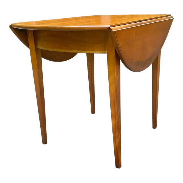 L. Hitchcock Stenciled Drop Leaf Apprentice Table For Sale