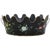 Vintage Hand-Painted Floral Toleware Scalloped Planter – Black and Gold Metal Cachepot For Sale - Image 10 of 10