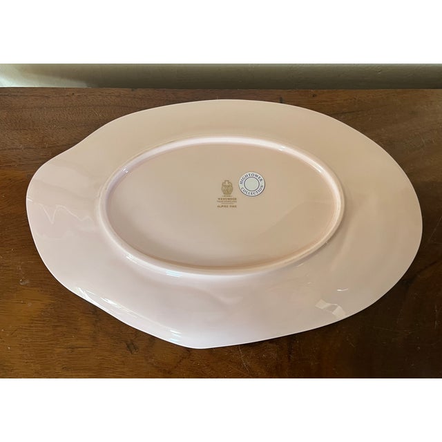 Wedgwood Porcelain Centerpiece - Pink Nautilus Sea Shell Compote Tureen With Clam Shell Under Tray For Sale - Image 11 of 12