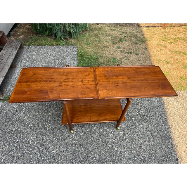 Mid-Century Modern Teak Extendable Bar Cart by Poul Hundevad For Sale - Image 10 of 10