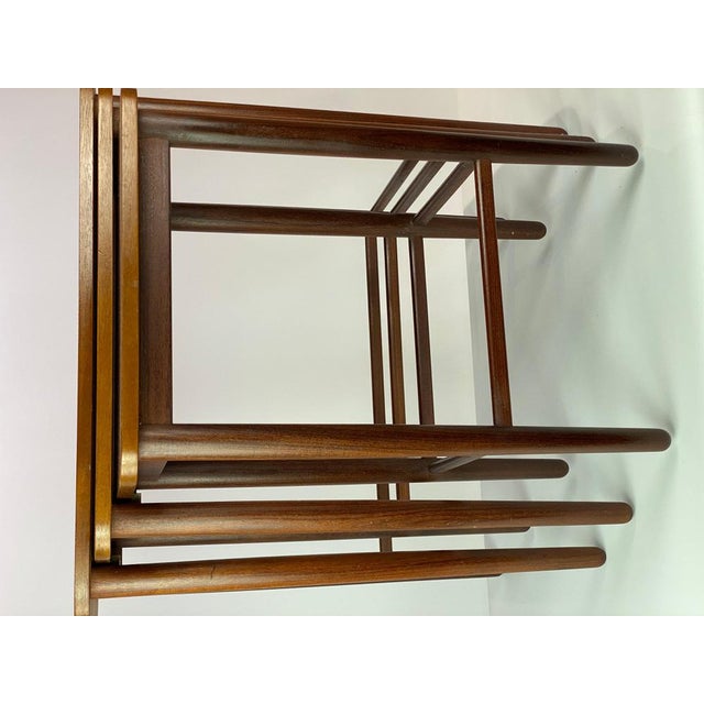 Danish Nesting Tables in Teak, 1960s, Set of 3 For Sale - Image 6 of 9
